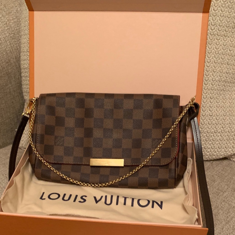 BRAND NEW Louis Vuitton Favorite MM Bag ~ Damier